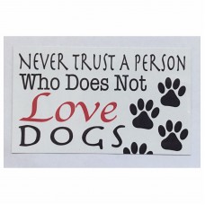 Dog Love Dog's Trust Sign Tin/Plastic Rustic Woof Kennel Pet Plaque Wall    302344441818